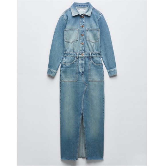 Zara Z1975 DENIM DRESS - Picture 7 of 9